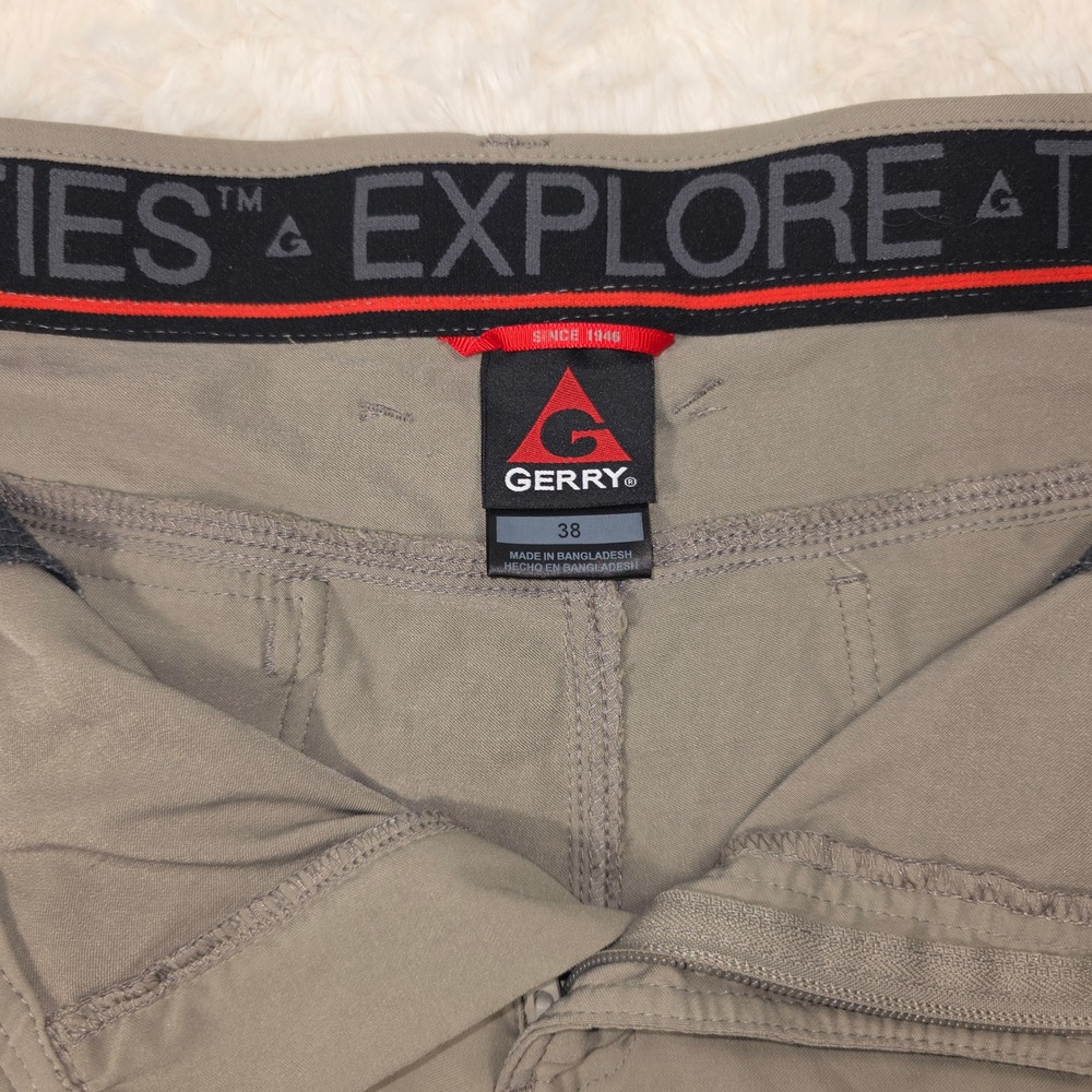 Gerry Cargo Shorts Mens 38 Khaki Excellent Outdoor Hiking‎ Stretch 1272321 - Picture 5 of 12